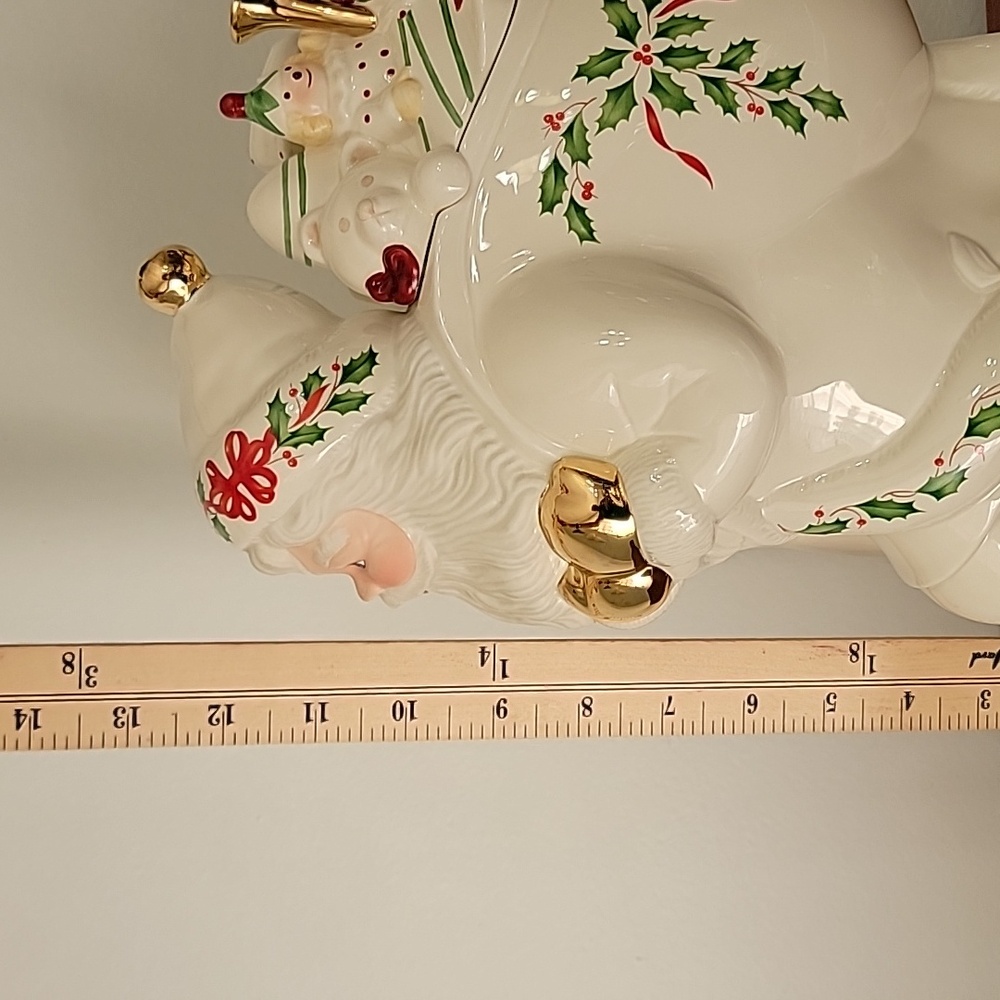 Vintage 1999 Lenox Holiday Collection Santa Skates Cookie Jar - Picture 11 of 13